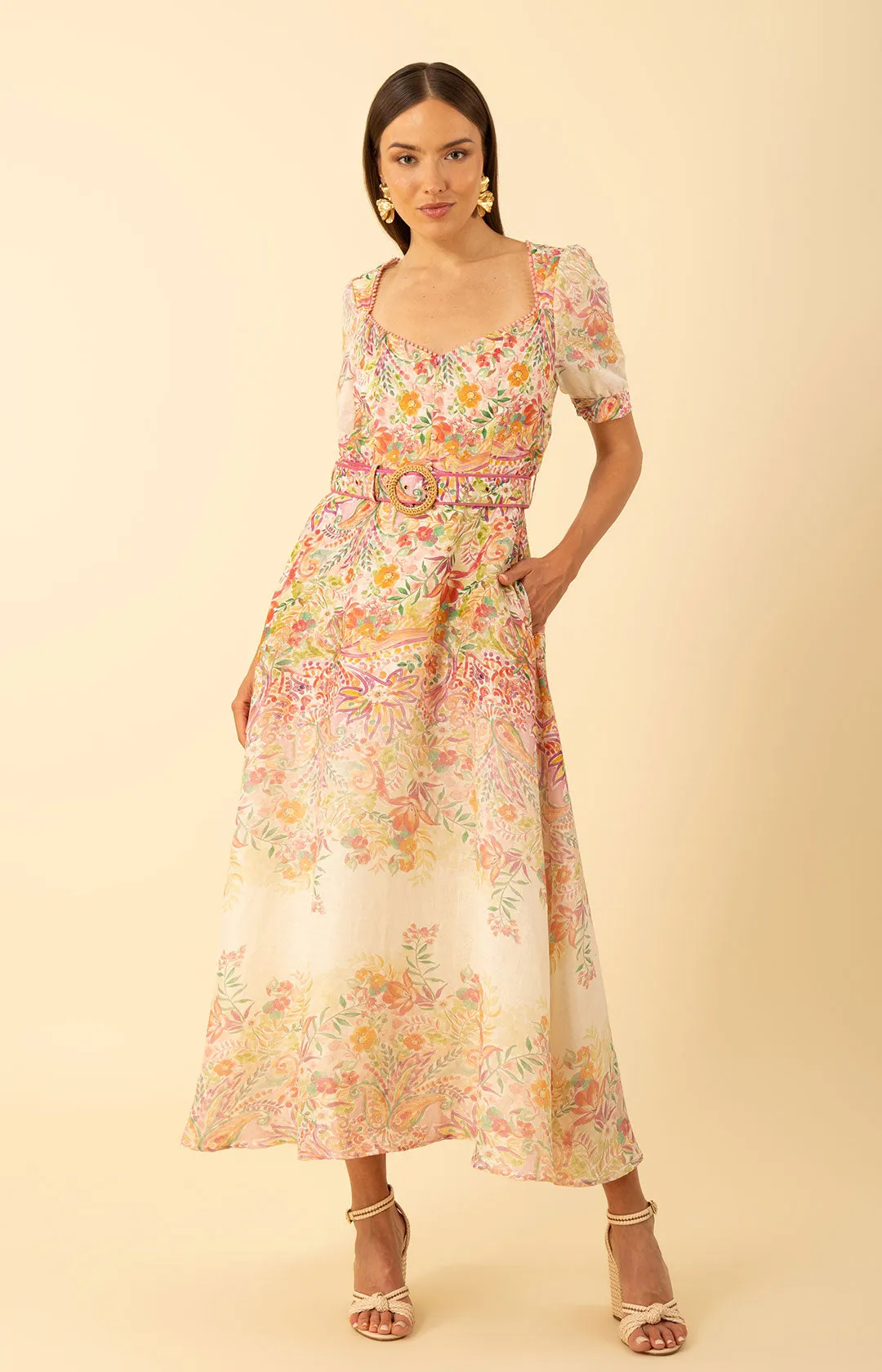 Kara Linen Maxi Dress sold by Hale Bob