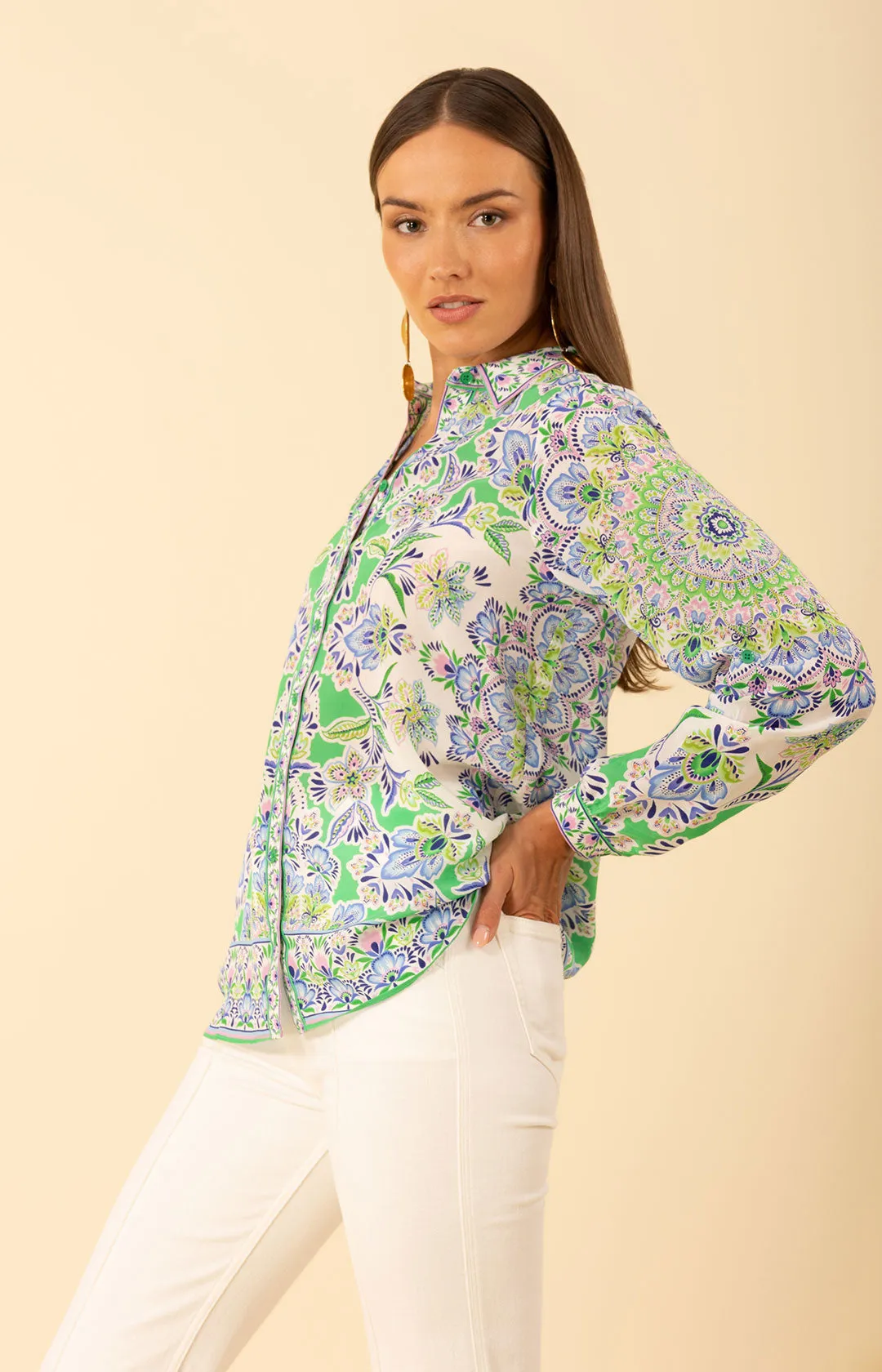Azariah Silk Top sold by Hale Bob product image thumbnail 4