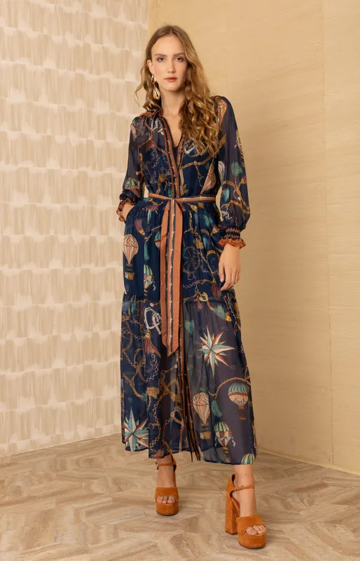 Andi Chiffon Maxi Dress sold by Hale Bob