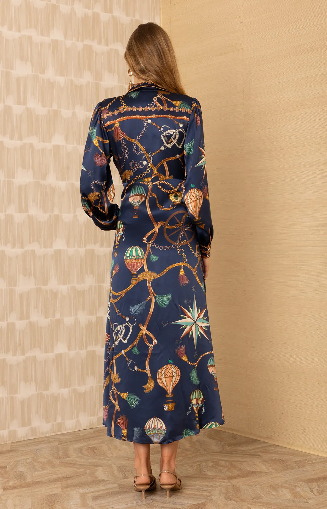 Lacey Charmeuse Midi Dress sold by Hale Bob product image thumbnail 2