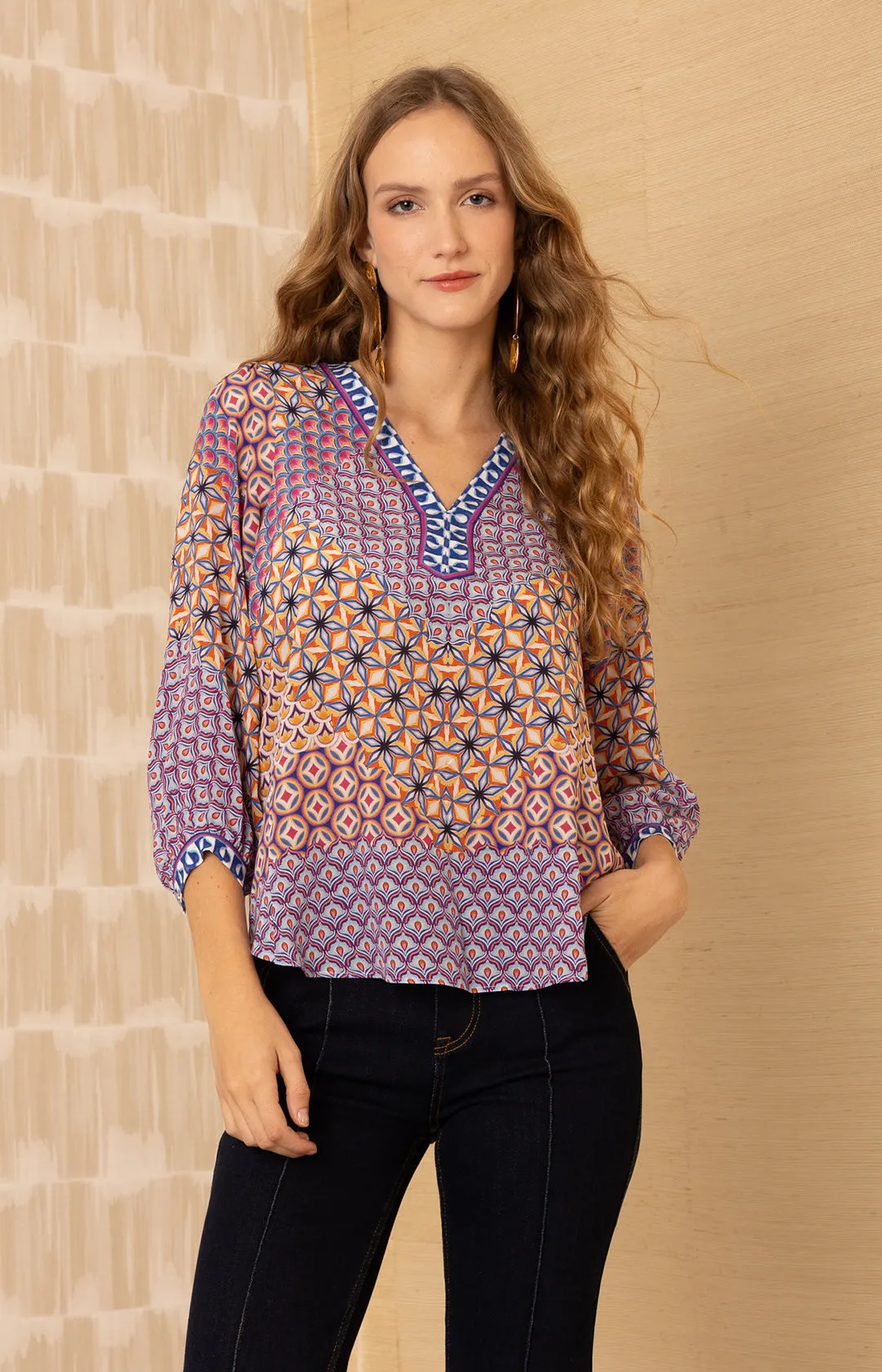 Saoirse Silk Top sold by Hale Bob product image thumbnail 3