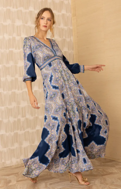 Belen Satin Maxi Dress sold by Hale Bob