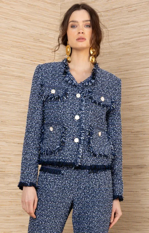 Nyomi Boucle Tweed Jacket sold by Hale Bob