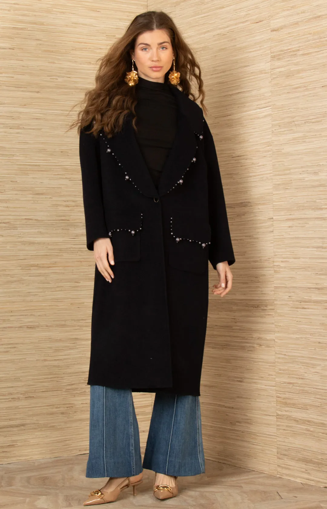 Braylee Wool Beaded Mid Coat sold by Hale Bob product image thumbnail 3