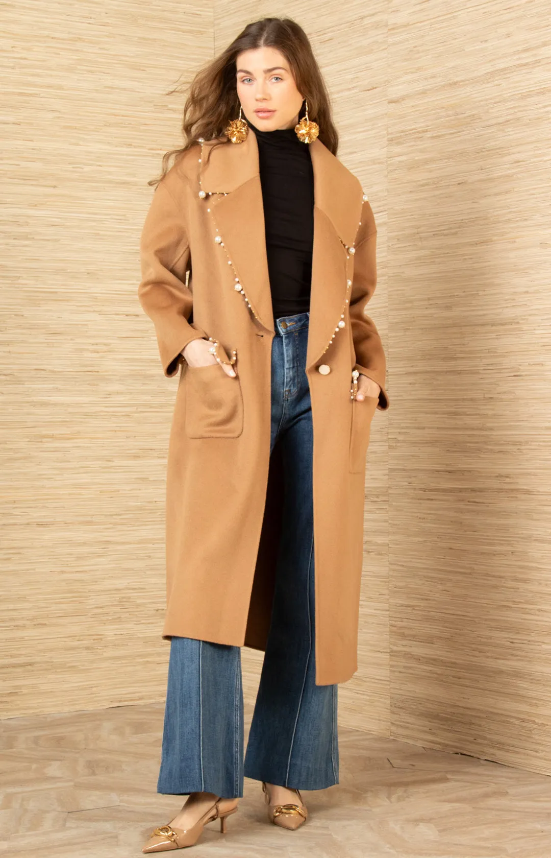 Braylee Wool Beaded Mid Coat sold by Hale Bob product image thumbnail 4
