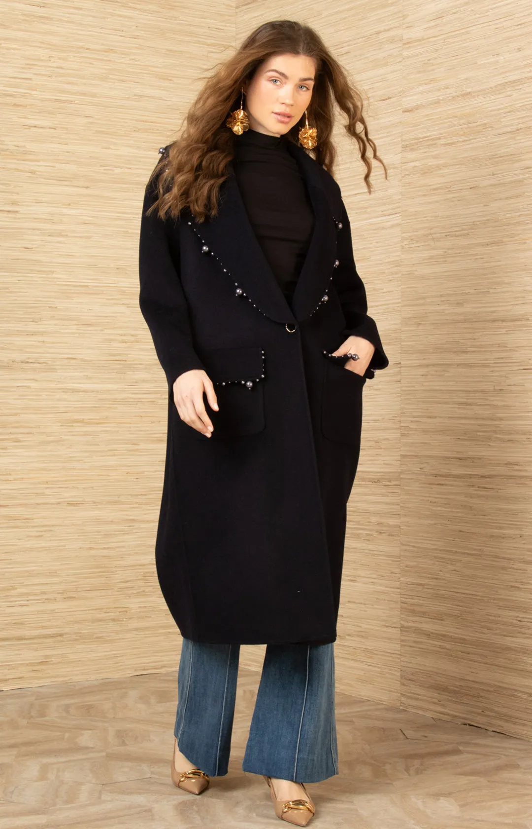 Braylee Wool Beaded Mid Coat sold by Hale Bob product image thumbnail 2