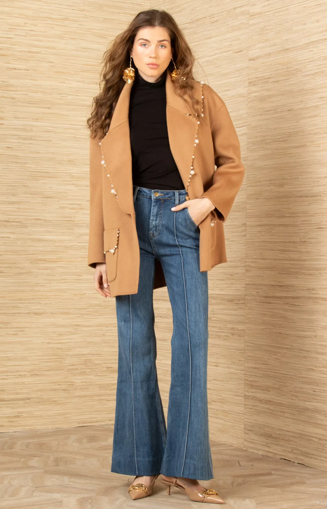 Landry Wool Beaded Coat sold by Hale Bob