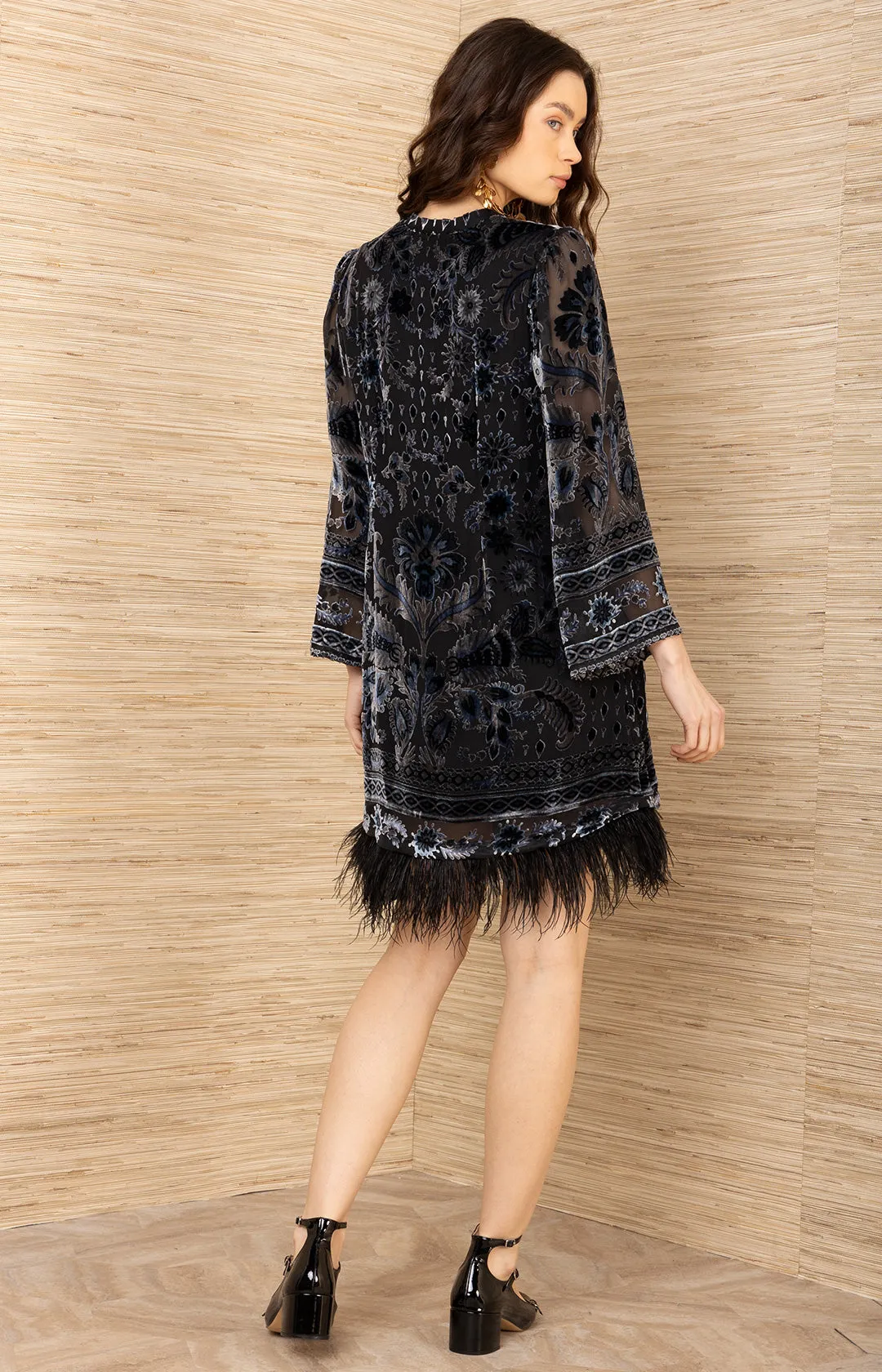 Deborah Velvet Burnout Dress sold by Hale Bob product image thumbnail 2