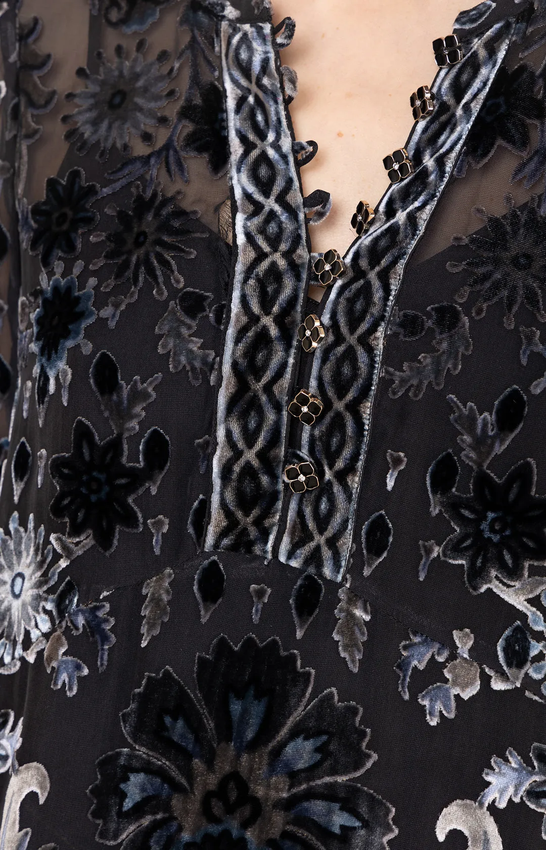 Julissa Velvet Burnout Top sold by Hale Bob product image thumbnail 3