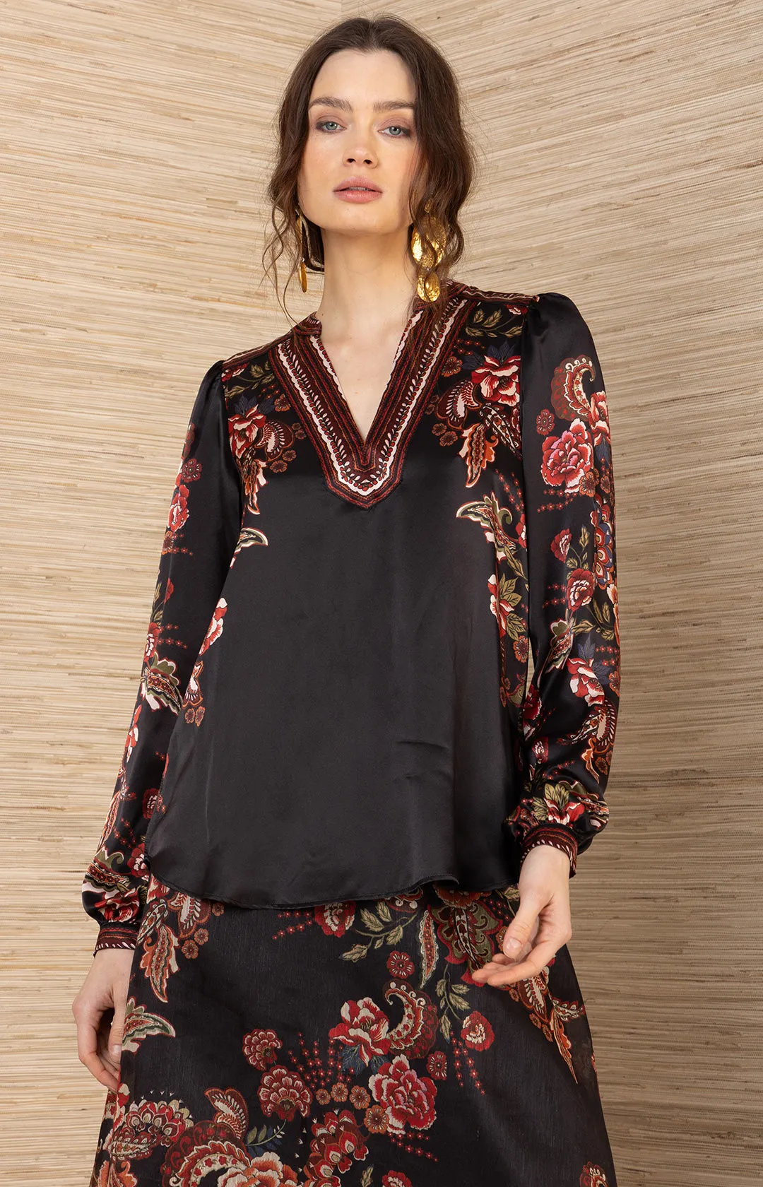 Brylee Silk Top sold by Hale Bob product image thumbnail 4