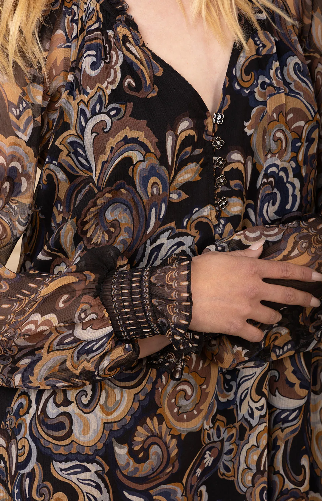 Nancy Silk Dress sold by Hale Bob product image thumbnail 5