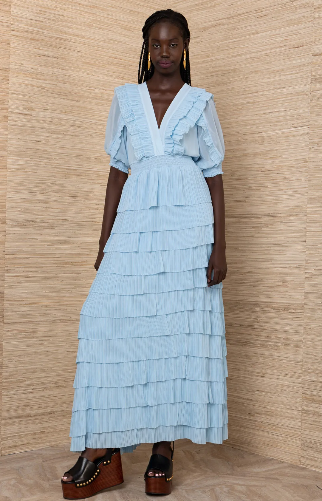 Aulelei Chiffon Solid Dress sold by Hale Bob product image thumbnail 5