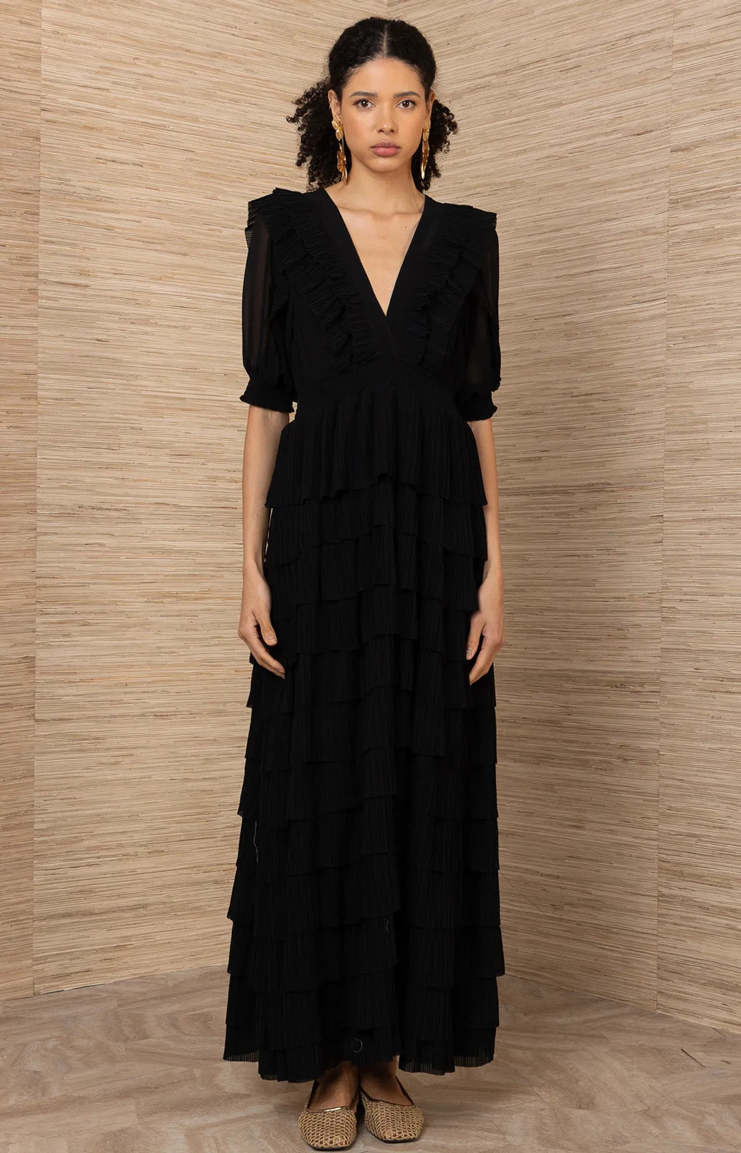 Aulelei Chiffon Solid Dress sold by Hale Bob