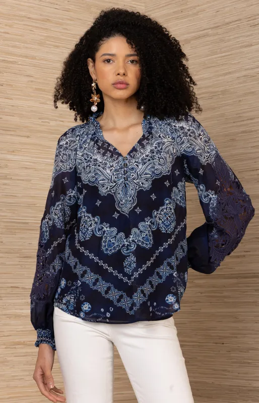 Elouise Silk Coton Top sold by Hale Bob