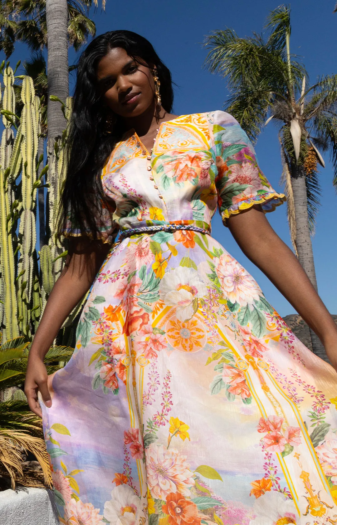 Cyrilla Linen Organza Maxi Dress sold by Hale Bob product image thumbnail 2