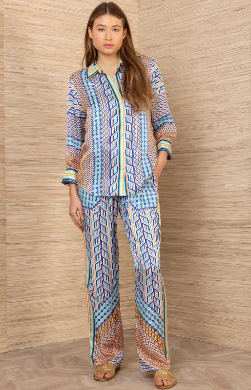 Adelynn Silk Charmeuse Top made by Hale Bob