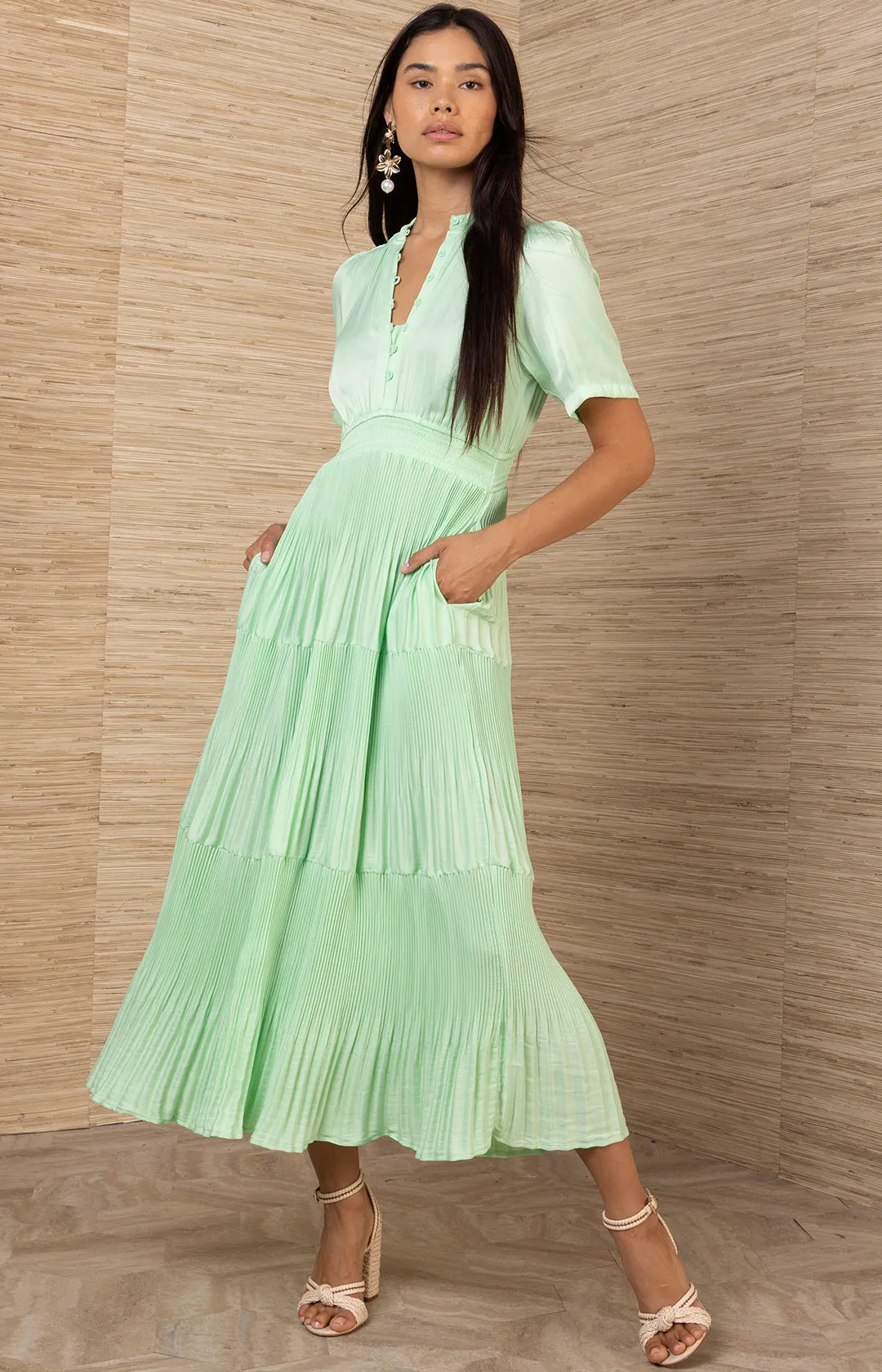 Vale Charmeuse Solid Maxi Dress sold by Hale Bob product image thumbnail 4