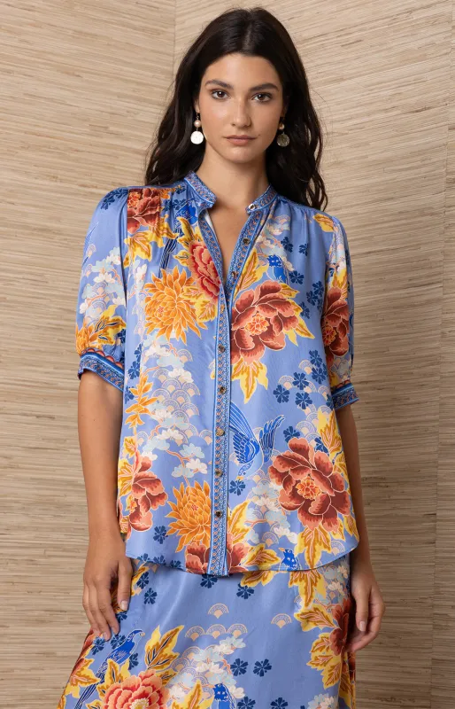 Scottie Silk Top made by Hale Bob