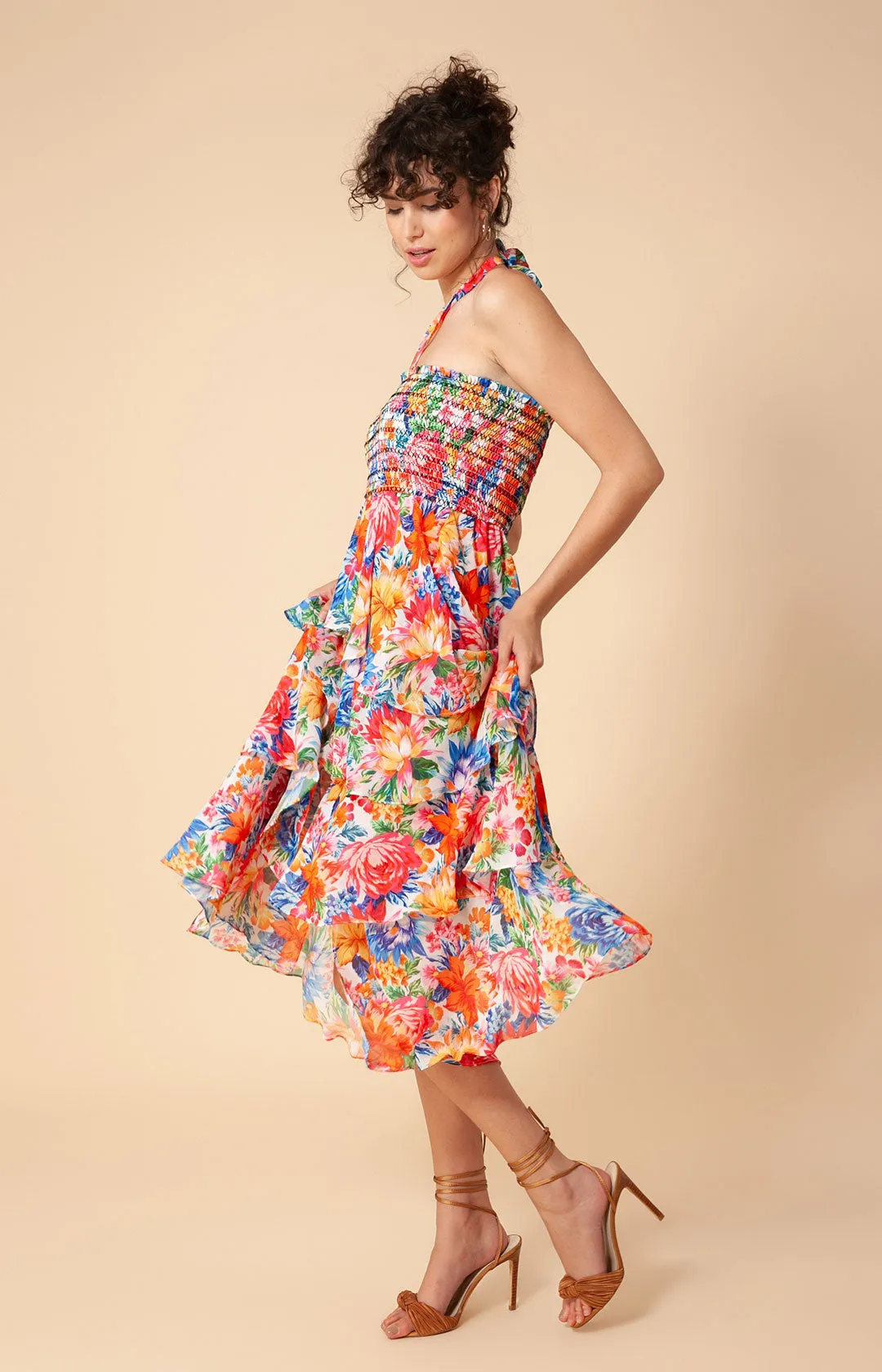 Corine Smocked Halter Dress sold by Hale Bob product image thumbnail 4