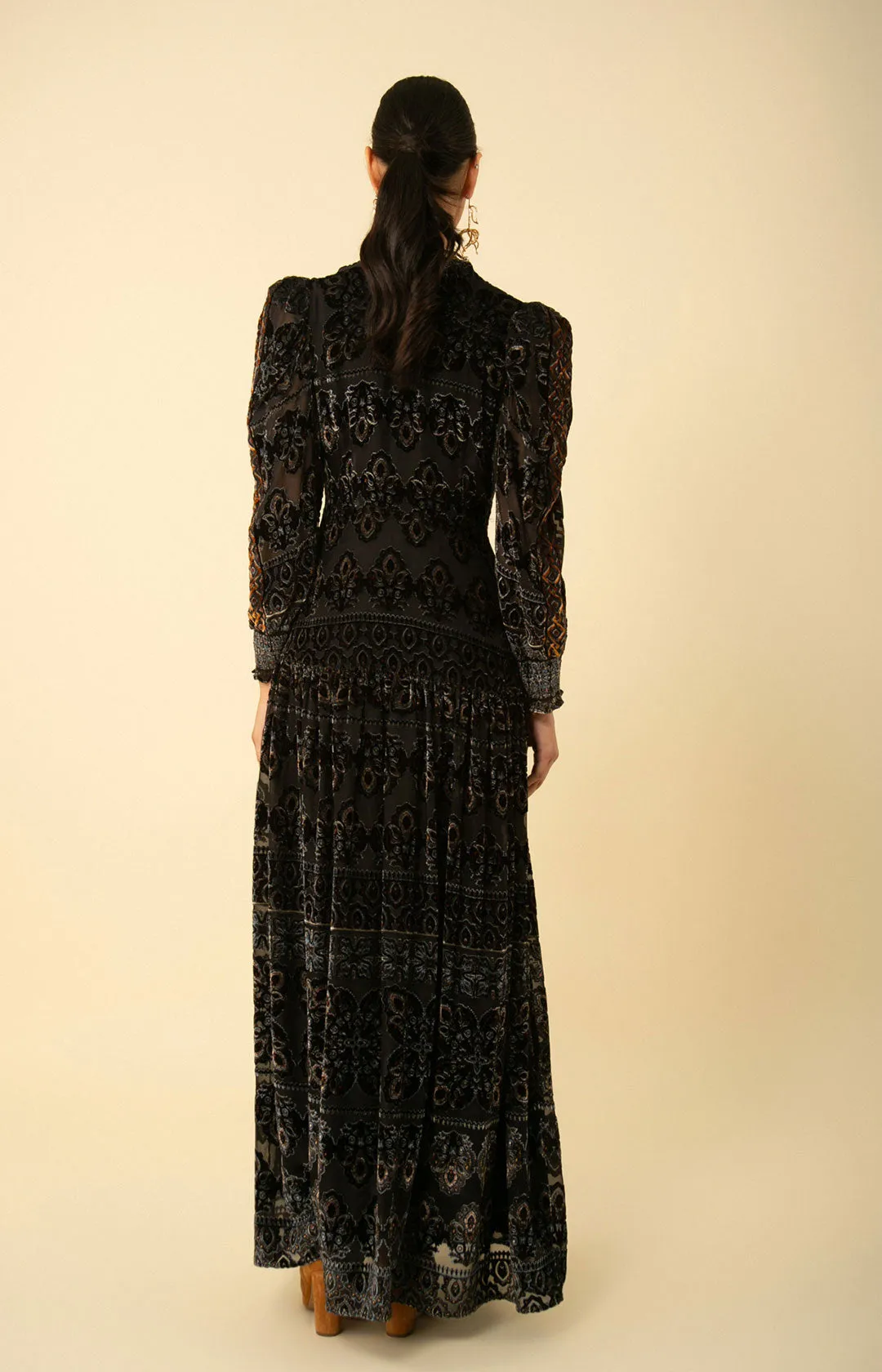 Gianna Velvet Burnout Maxi Dress sold by Hale Bob product image thumbnail 2