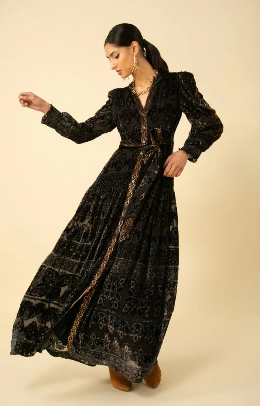 Gianna Velvet Burnout Maxi Dress sold by Hale Bob