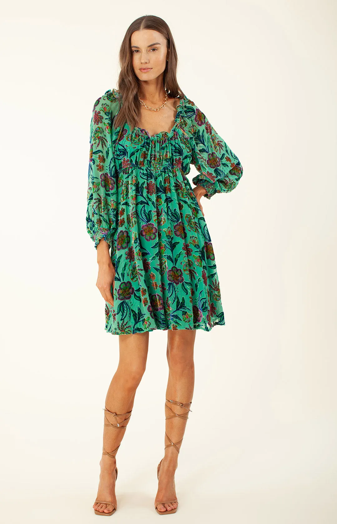 Narva Velvet Burnout Dress sold by Hale Bob