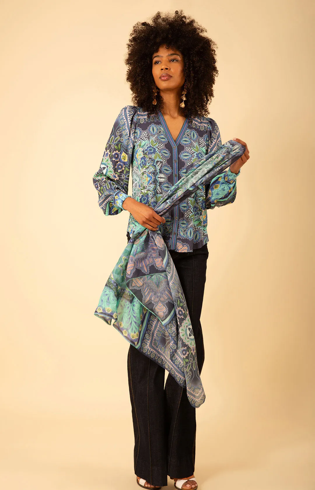 Noemie Silk Scarf sold by Hale Bob product image thumbnail 3