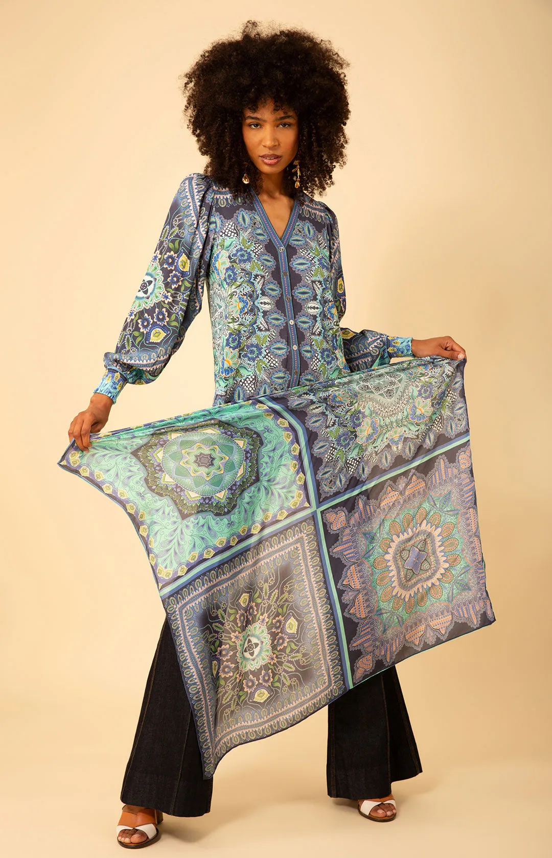 Noemie Silk Scarf sold by Hale Bob