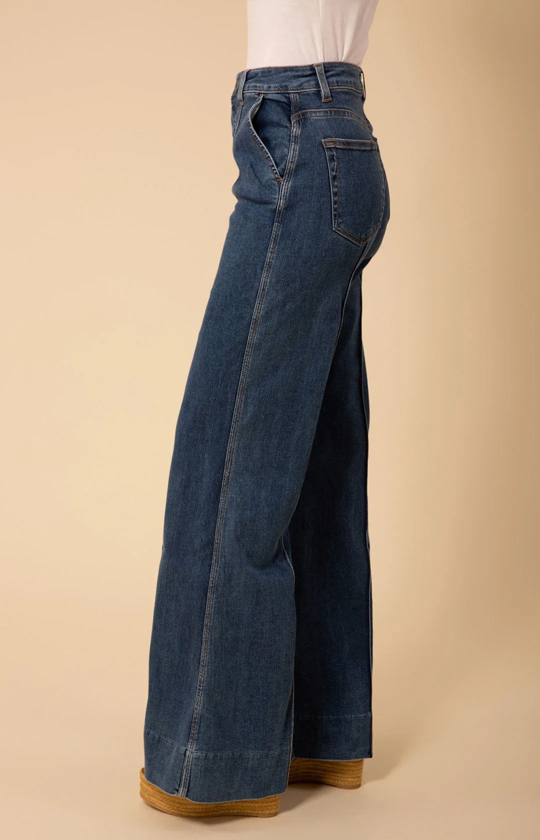 Blake Flare Leg Denim Trouser Made in California sold by Hale Bob product image thumbnail 4