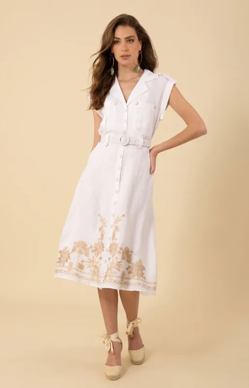 Jane Embroidered Midi Dress sold by Hale Bob