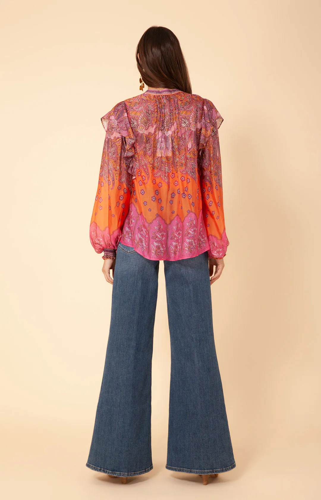 Maya Pleated Chiffon Top sold by Hale Bob product image thumbnail 2