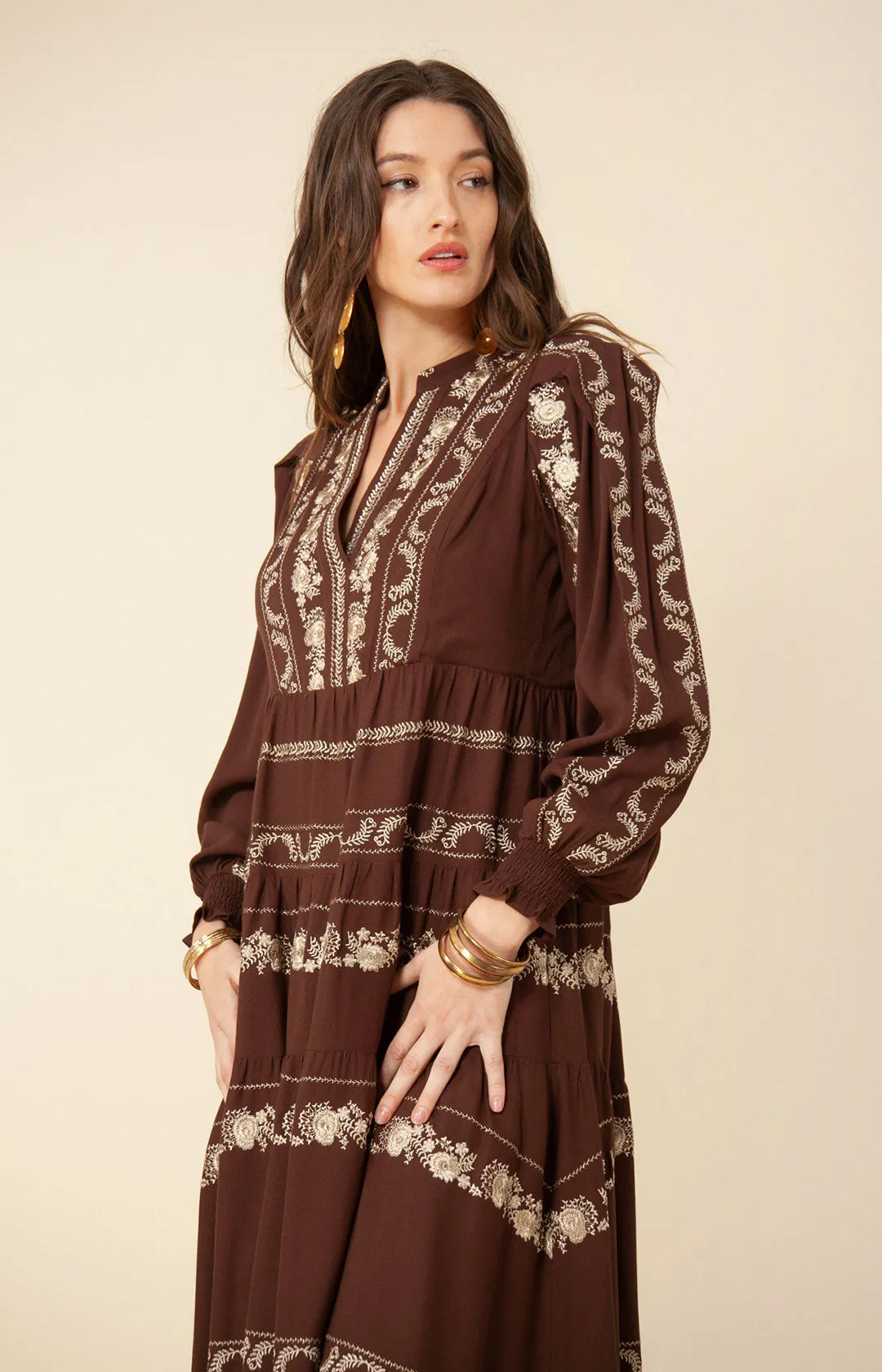 Luna Embroidered Maxi Dress sold by Hale Bob product image thumbnail 5