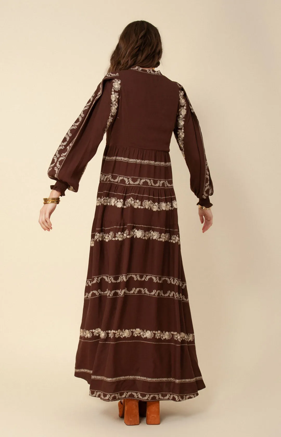 Luna Embroidered Maxi Dress sold by Hale Bob product image thumbnail 3