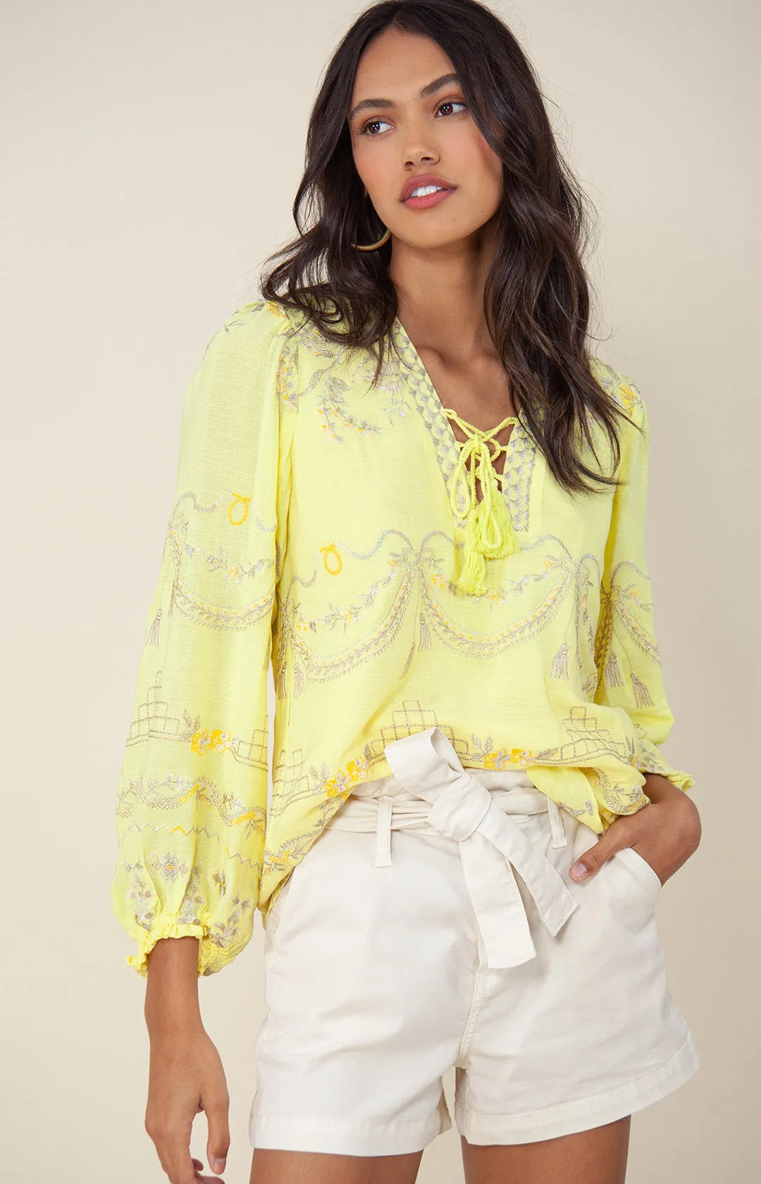 Chandi Embroidered Top sold by Hale Bob
