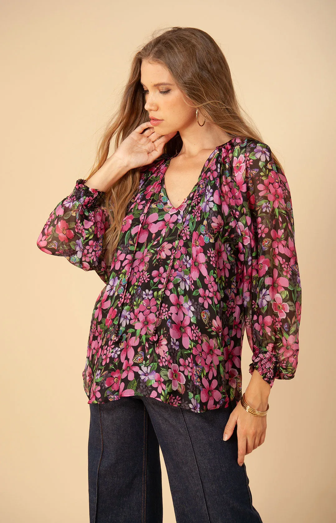 Hailey Chiffon Top sold by Hale Bob product image thumbnail 3