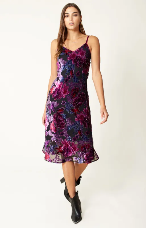 Lara Velvet Burnout Slip Dress Beaded sold by Hale Bob