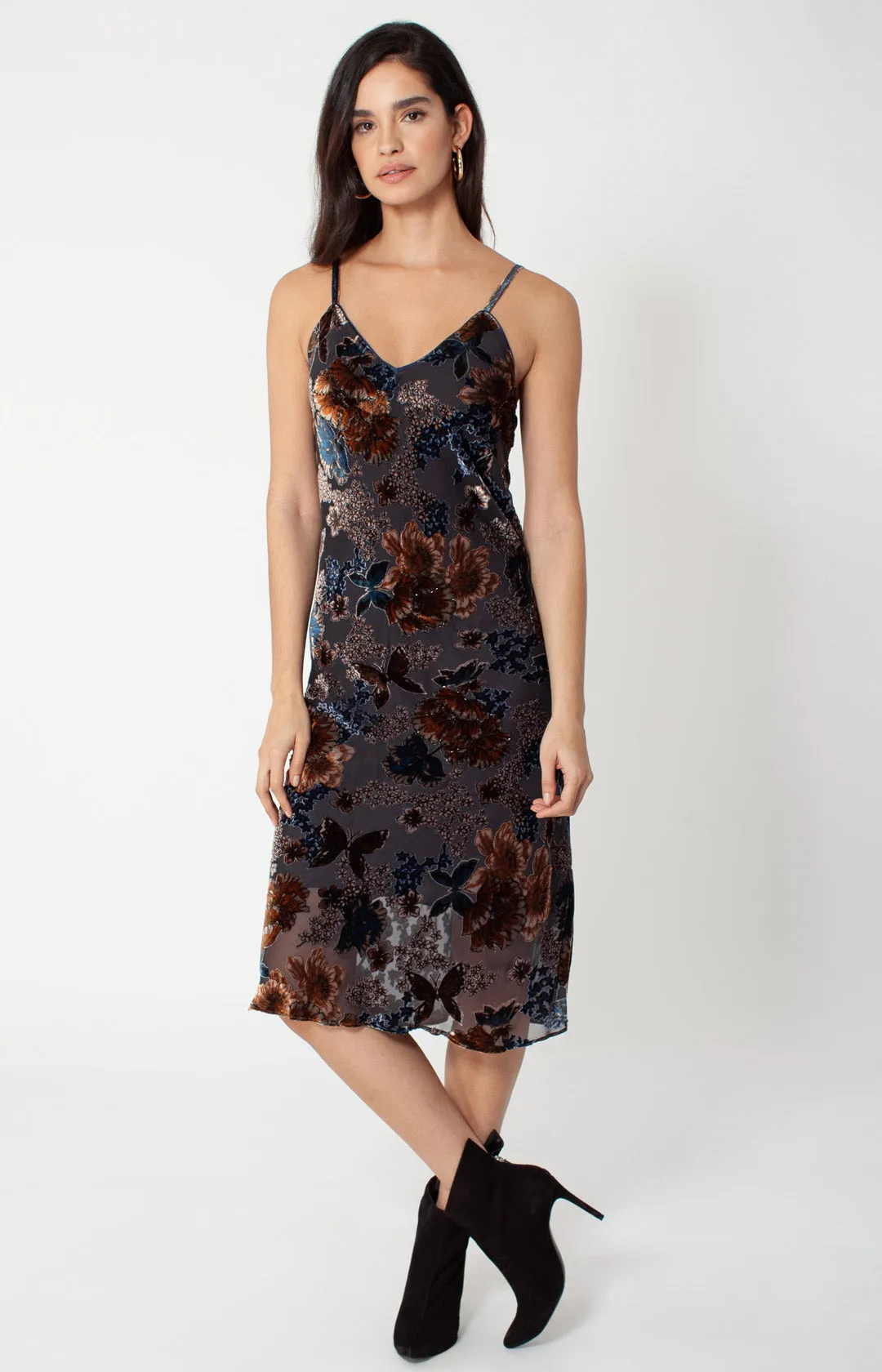 Lara Velvet Burnout Slip Dress Beaded sold by Hale Bob product image thumbnail 3