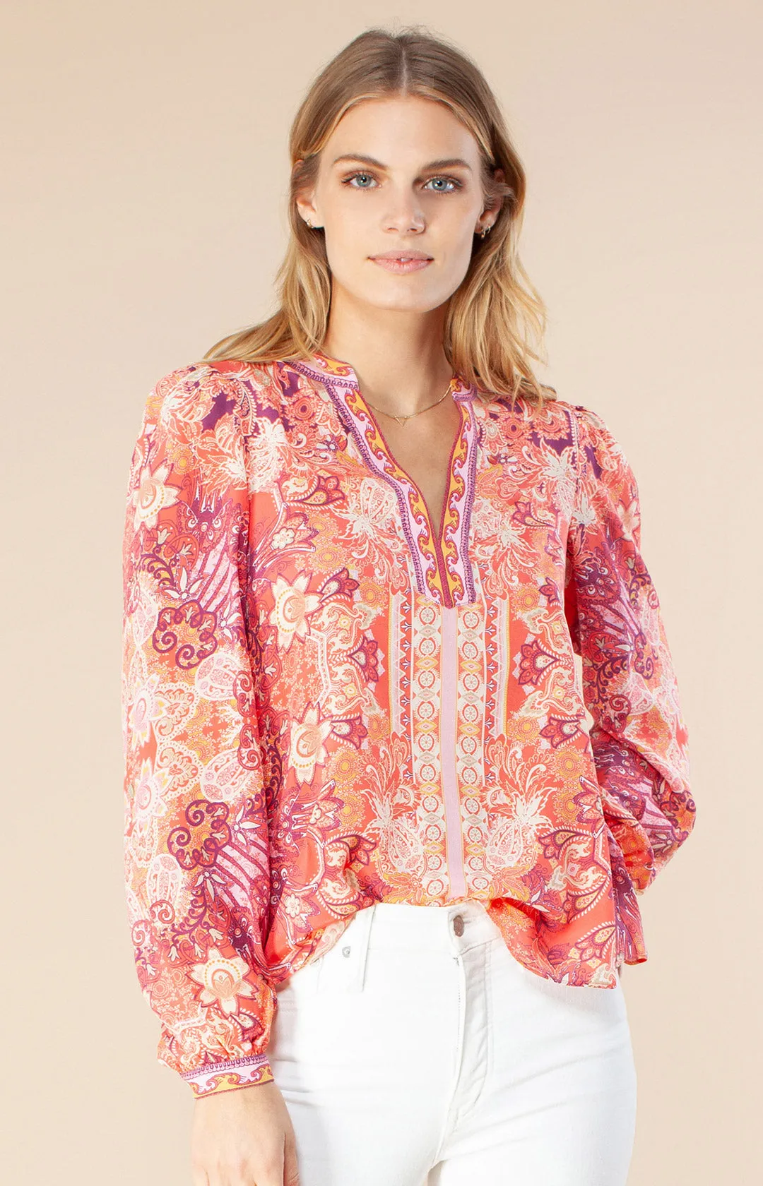Aulia Silk Top sold by Hale Bob product image thumbnail 3