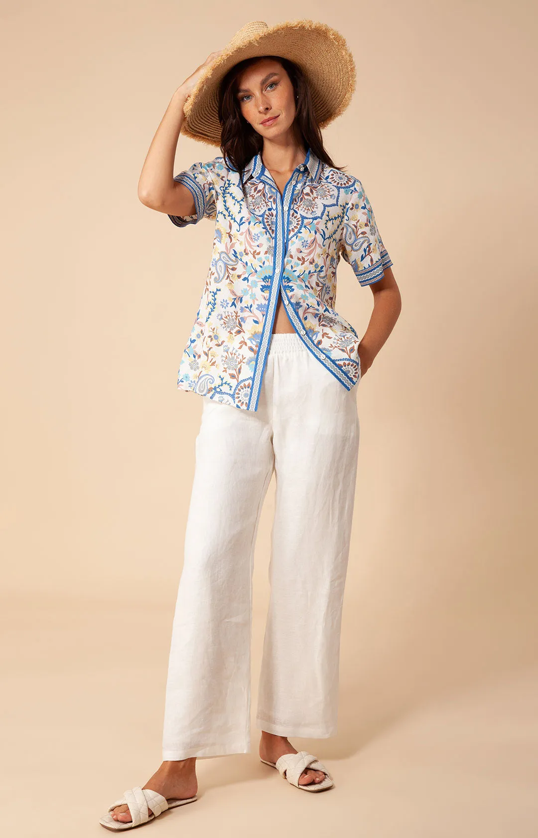 Hayle Linen Top sold by Hale Bob