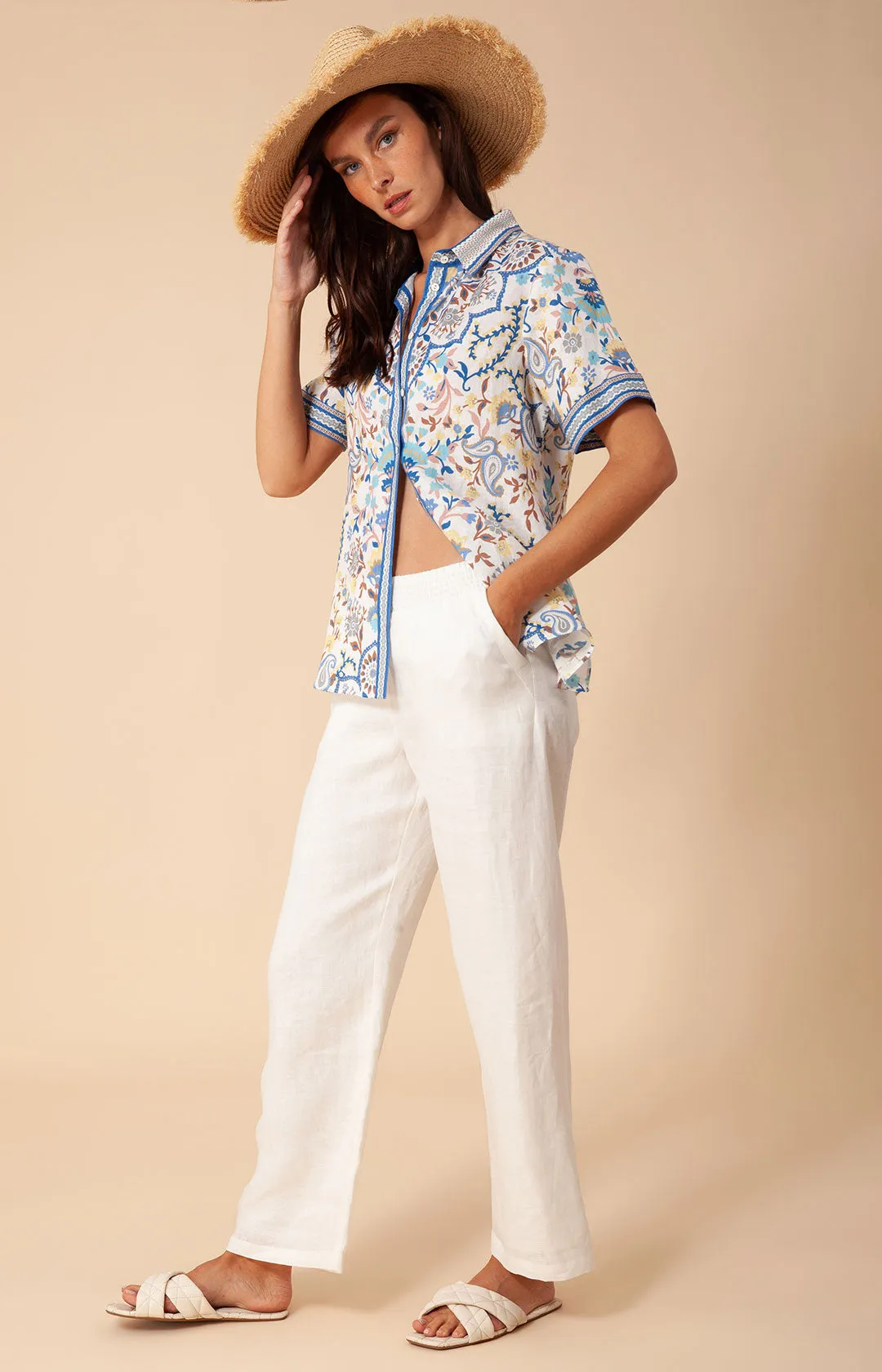 Hayle Linen Top sold by Hale Bob product image thumbnail 4