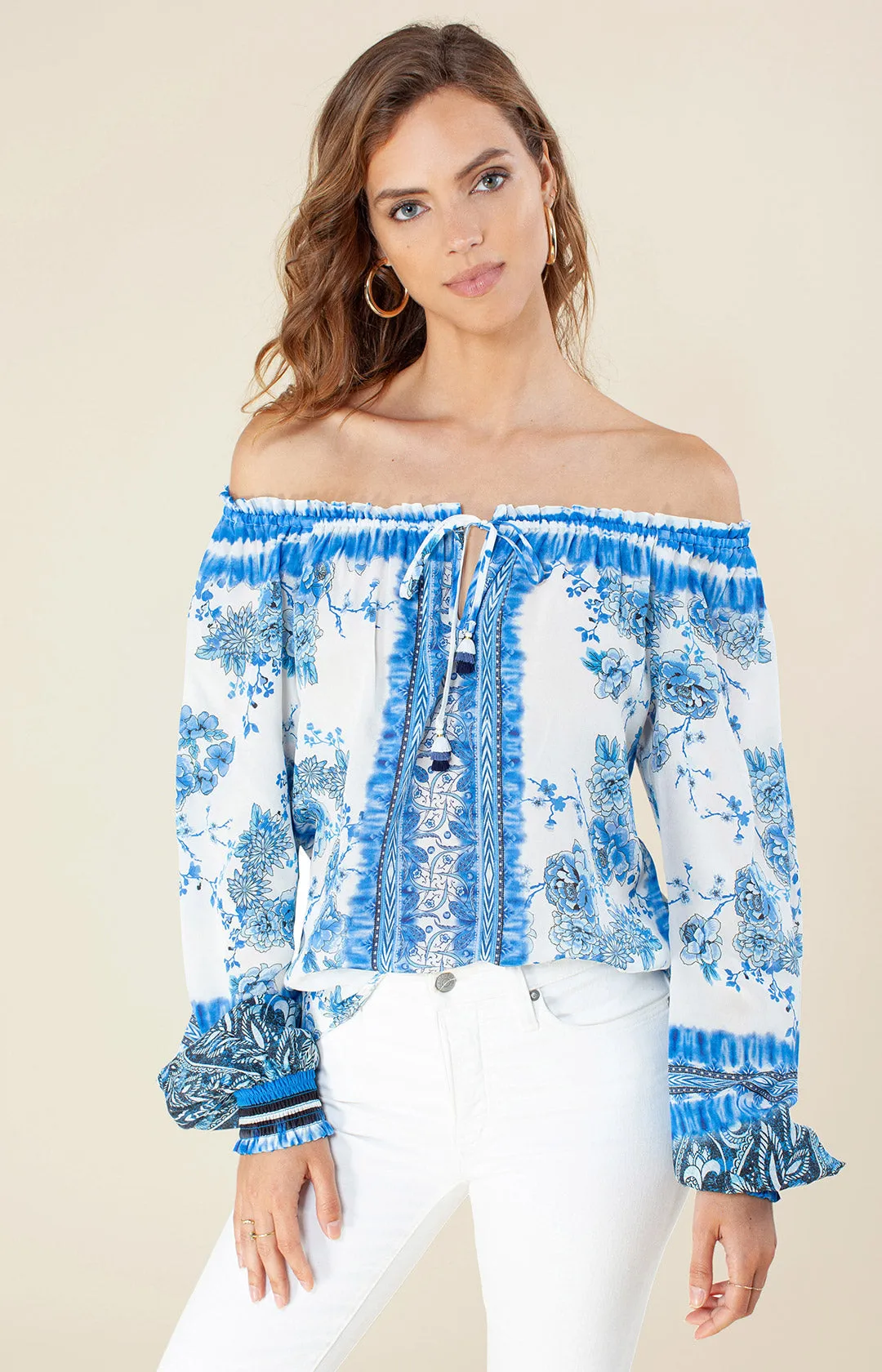 Lanie Silk Top sold by Hale Bob