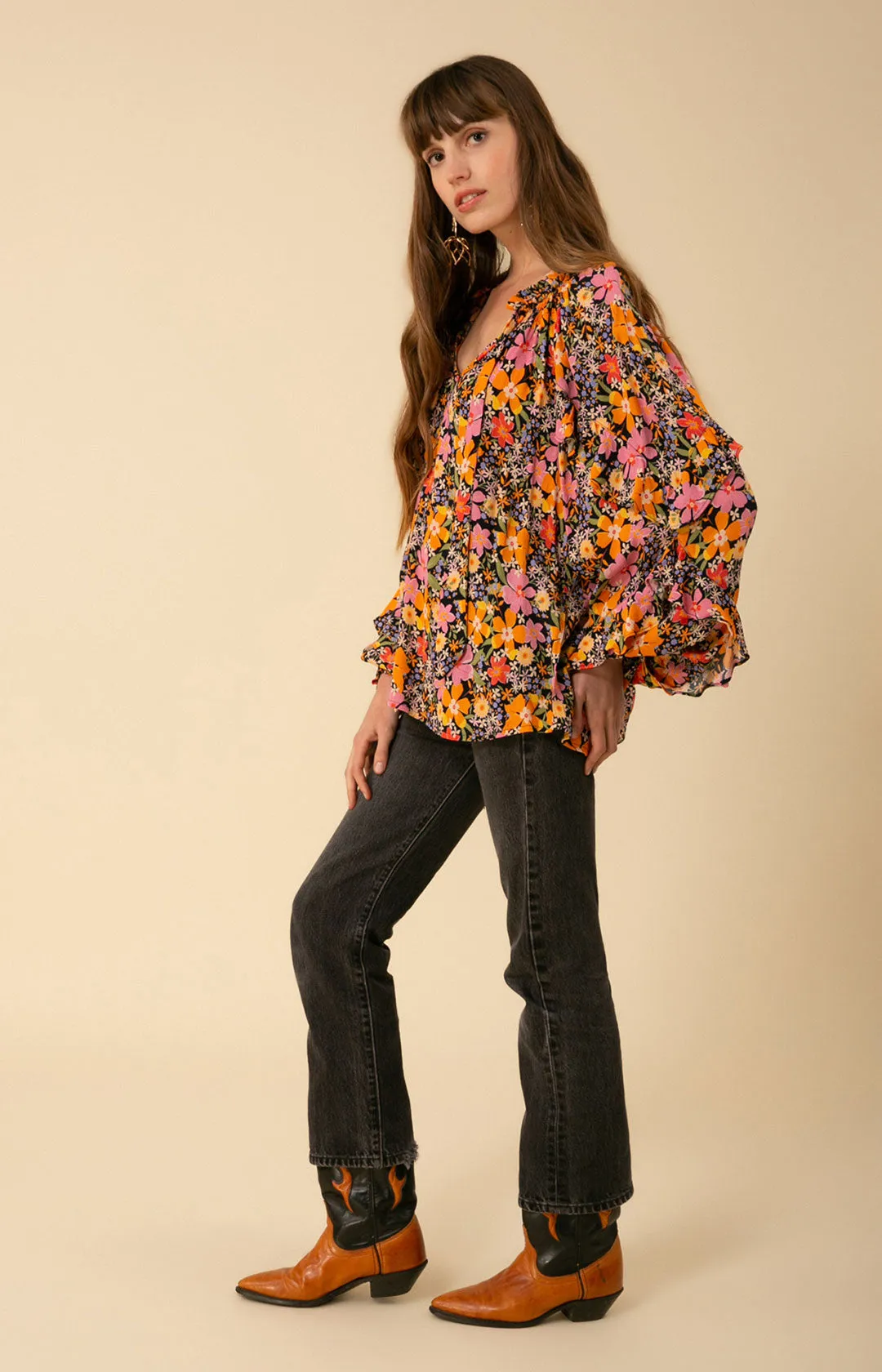 Hailee Lurex Ruffle Top sold by Hale Bob product image thumbnail 3