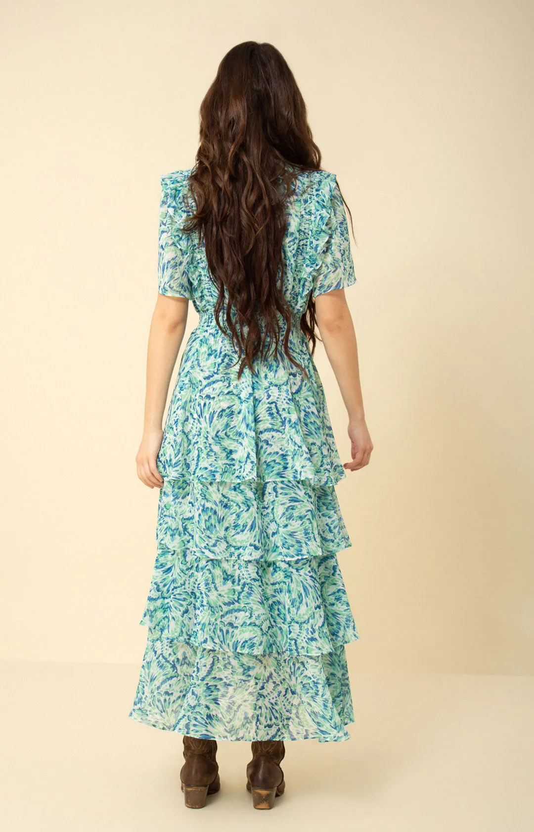Laylee Tiered Chiffon Dress sold by Hale Bob product image thumbnail 2