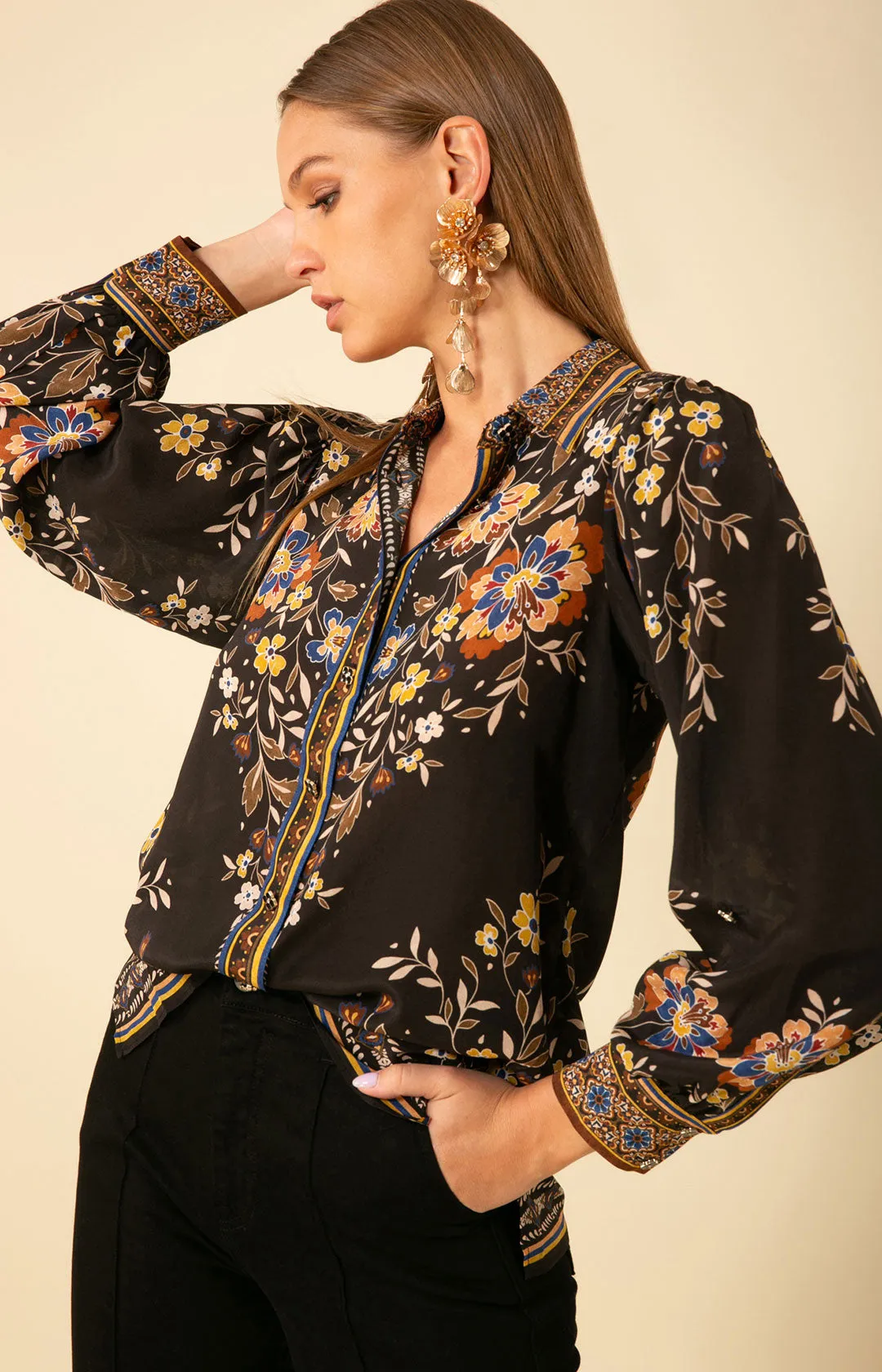 Selah Silk Top sold by Hale Bob product image thumbnail 4