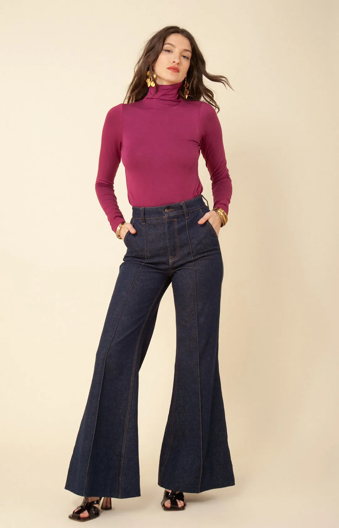 Lilou Solid Jersey Turtleneck Top sold by Hale Bob product image thumbnail 3