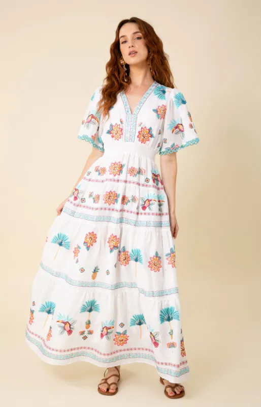 Journey Embroidered Maxi Dress sold by Hale Bob