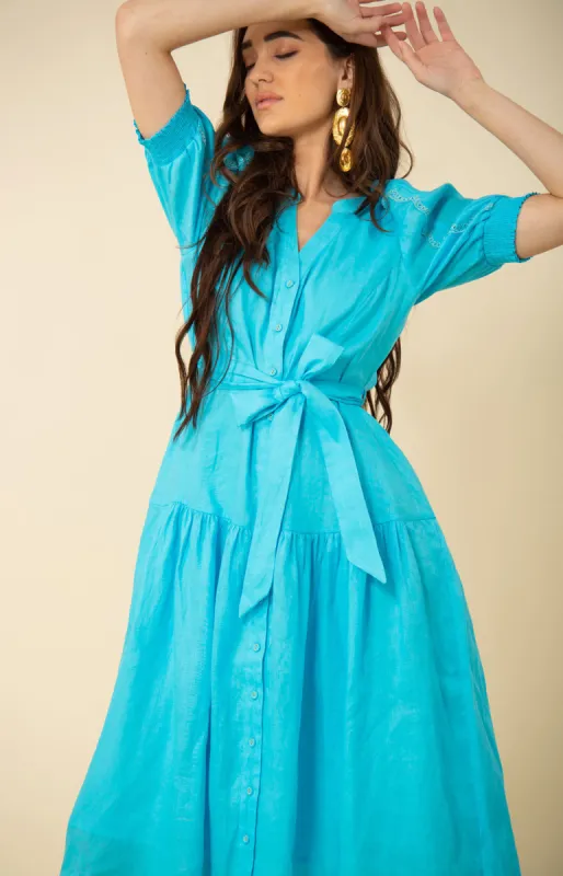 Colette Solid Linen Dress sold by Hale Bob