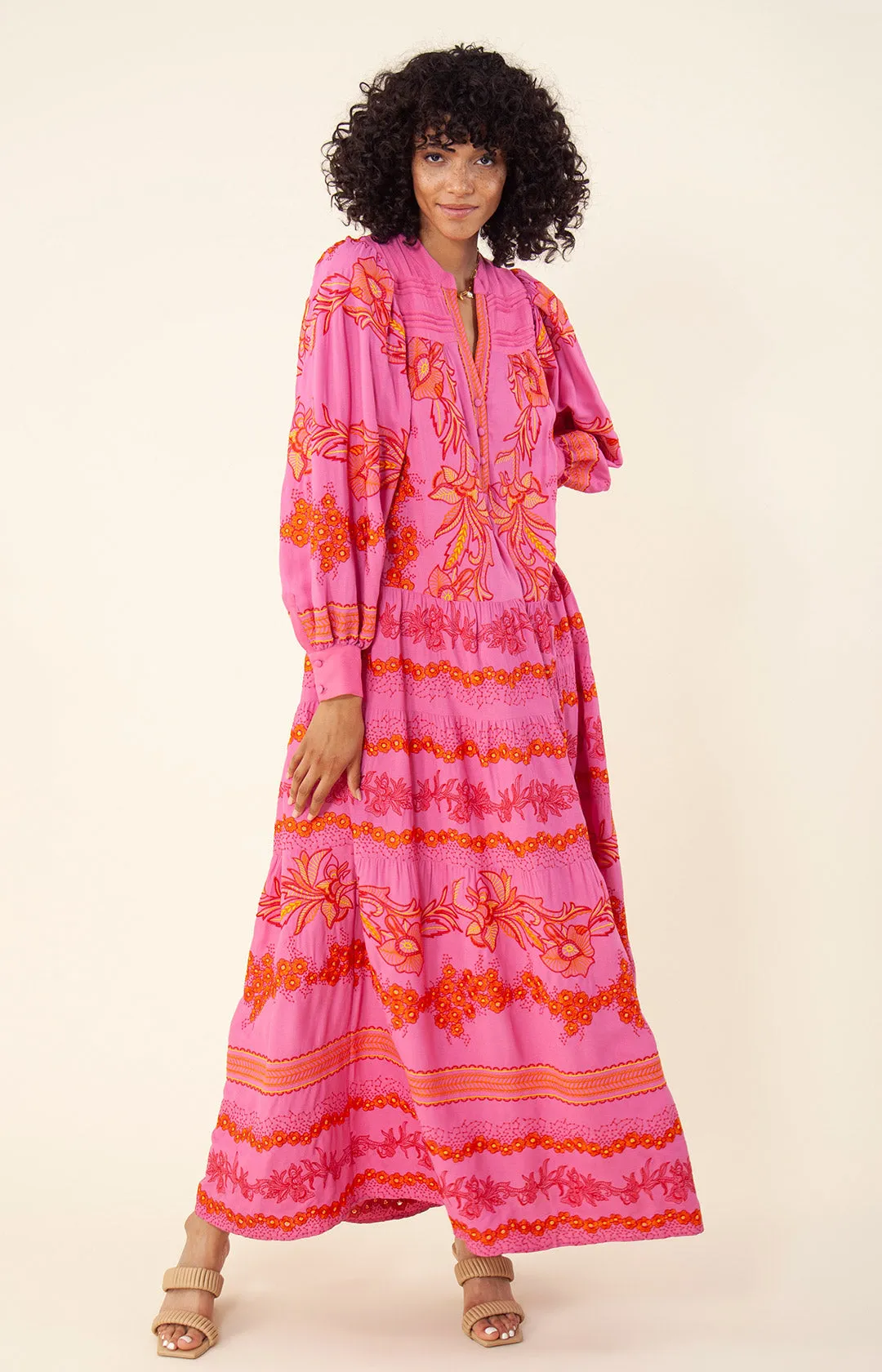 Janina Embroidered Maxi Dress sold by Hale Bob