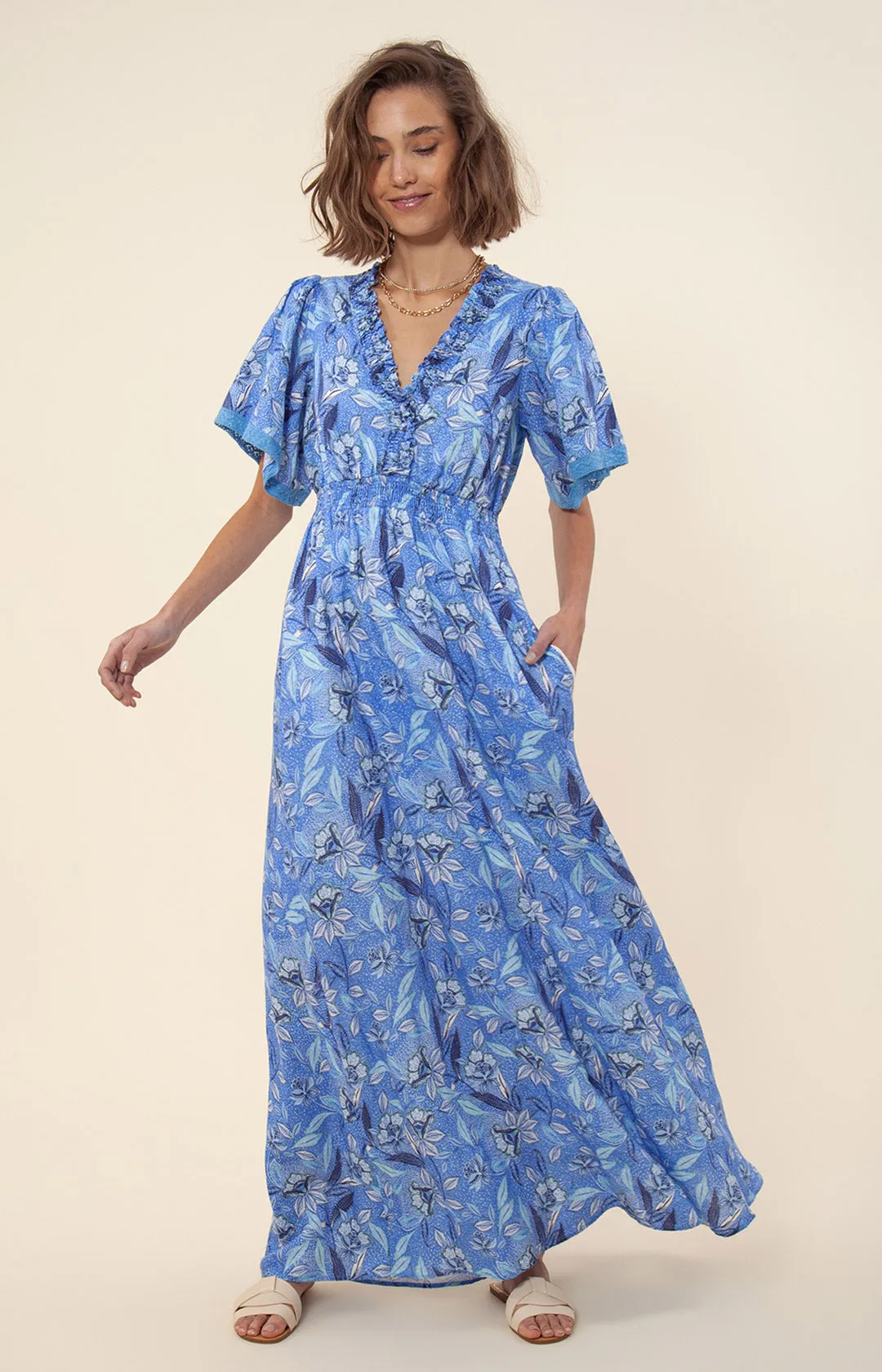 Rhona Linen Maxi Dress sold by Hale Bob