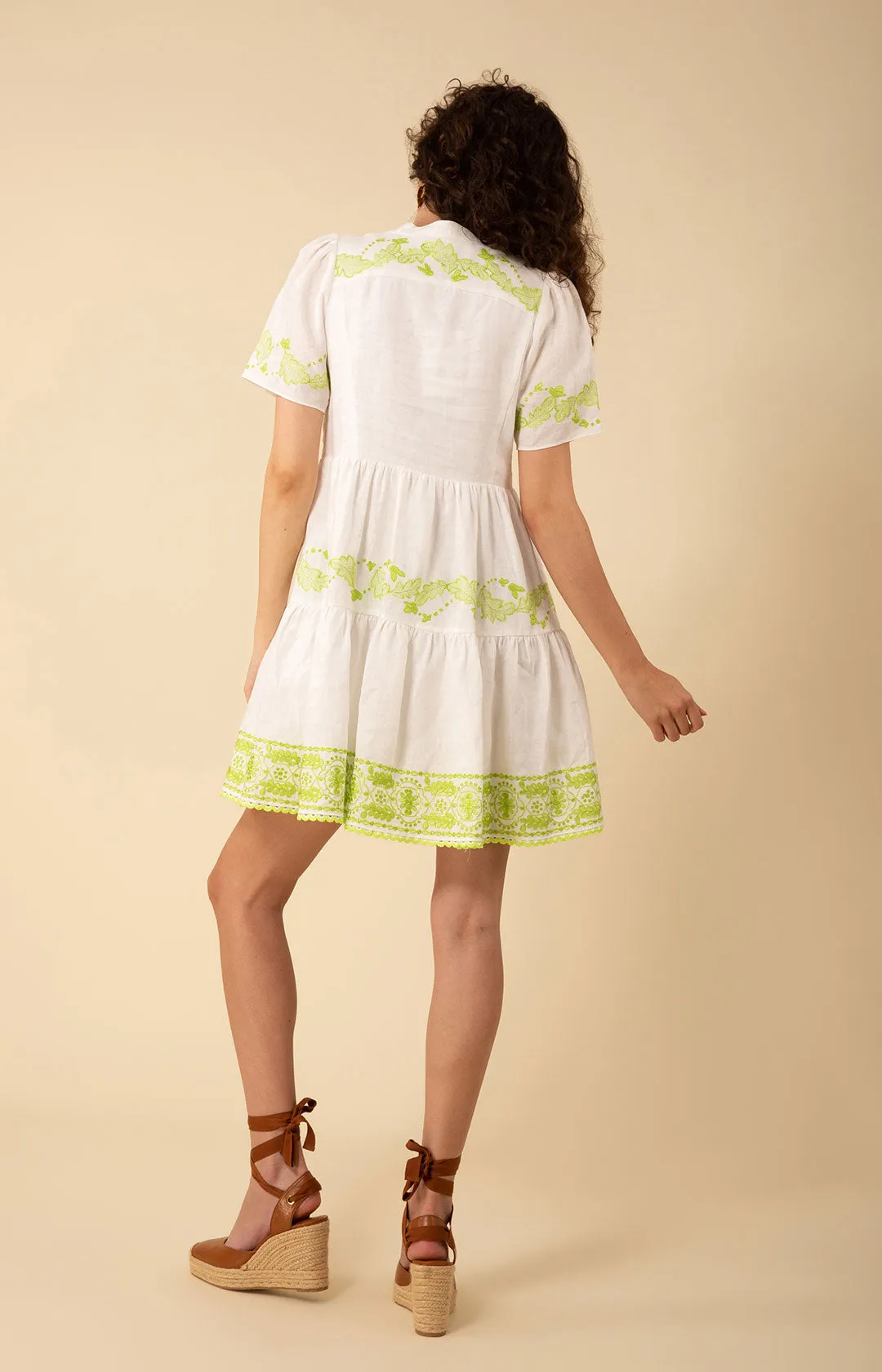 Teagan Embroidered Linen Dress sold by Hale Bob product image thumbnail 2